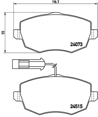 A.B.S. P 23 128 BREMBO Bremsbelagsatz, Scheibenbremse